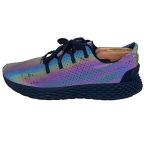 Nobull Shoes Mens 7 Womens 8.5 Blue Iridescent Ripstop‎ Runner Sneakers